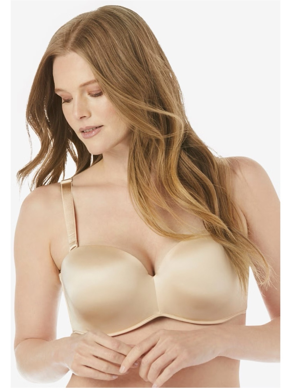 Catherines Strapless Multi Way Underwire Padded Bra